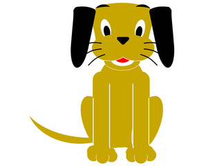 Illustration of a brown dog