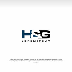 Initial letter logo, H&G logo, logo template