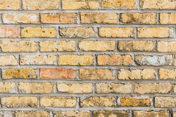 Vintage urban orange wall background texture