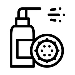Healthcare Spray Icon Vector. Outline Healthcare Spray Sign. Isolated Contour Symbol Illustration