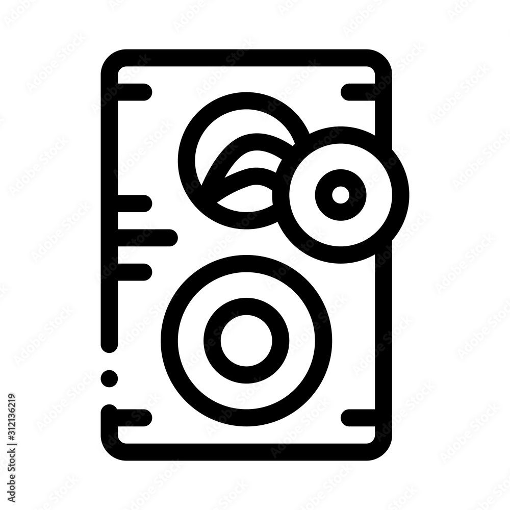 Poster broken dynamic icon vector. outline broken dynamic sign. isolated contour symbol illustration