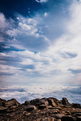 A day above the clouds at the top of the Peñarala mountain in Madrid, a mountaineering and adventure excursion.