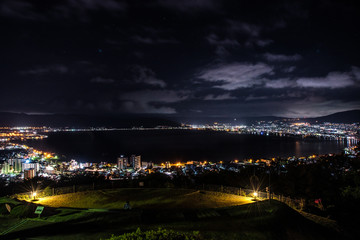 立石公園から見る諏訪湖と夜景