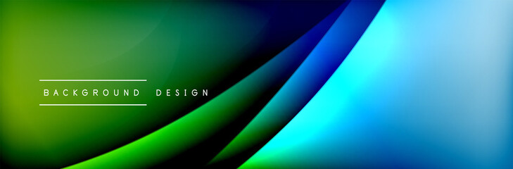 Flowing waves with 3d shadow effects and fluid gradients. Dynamic trendy abstract background. Vector Illustration