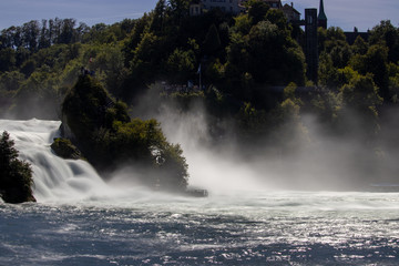 Long exposure of rhine waterfall