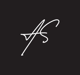 Couple Capital Letters Signature Style Cursive Calligraphy