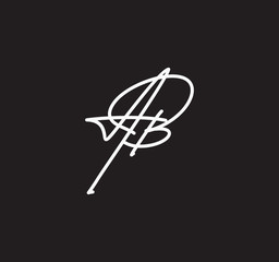 Couple Capital Letters Signature Style Cursive Calligraphy