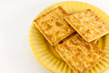 biscuit cracker on plate