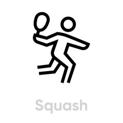 Squash sport icon
