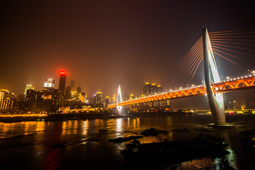 Fototapeta na wymiar Chongqing Yangtze River night scene