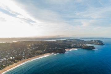 Fototapeta na wymiar Whale beach aerial view , Sydney Australia