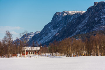 late winter landscape near Alta, Norway