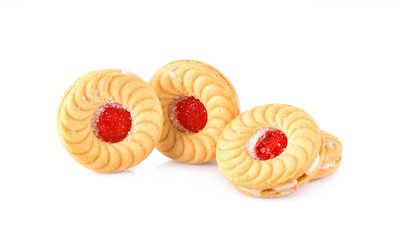 cookie piece on white background