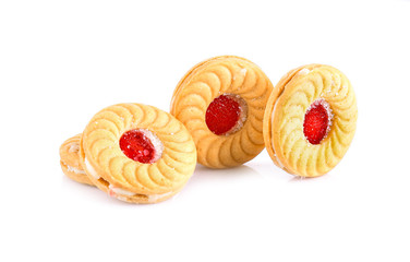 cookie piece on white background