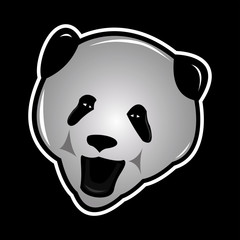 vector illustration of panda's head