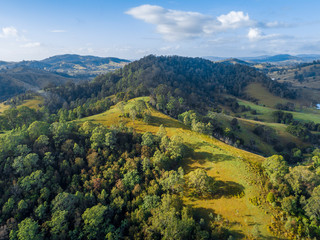 Aerial views over Australian Farm Landscape