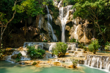 Kuang Si Upper Falls in Luang Prabang, Laos