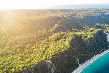 Moreton Island, Queensland, Australia from above