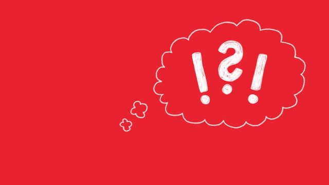 Gedankenblase Animationen Fragen