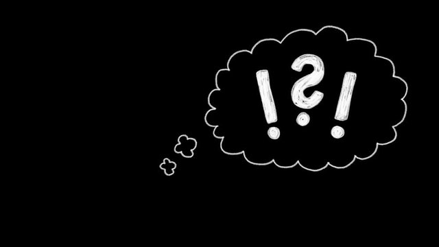 Gedankenblase Animationen Fragen