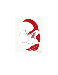 christmas card with santa claus