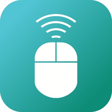 Unique Wireless Input Device Vector Glyph Icon