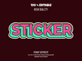 Modern 3d text effect, editable font effect