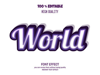 Obraz premium Modern 3d text effect, editable font effect