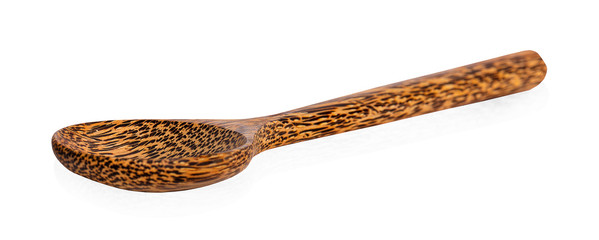 wooden spoon isolated on white background