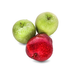 Apple Isolated on White Background in Full Depth of Field with Clipping Pat