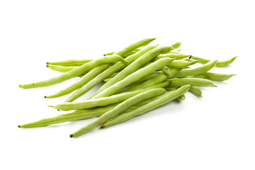 Yard long bean isolated on white background