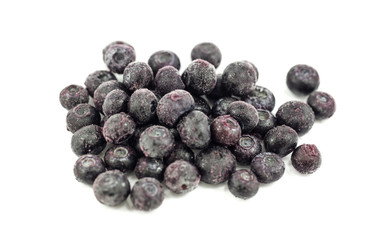 frozen Blueberries isolated on white background