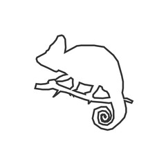 chameleon icon vector illustration for graphic design and websites