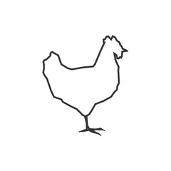 chicken icon animal vector illustration for graphic design and websites