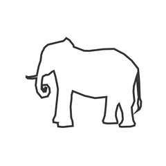 elephant icon animal vector illustration for graphic design and websites