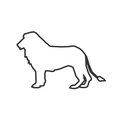 lion icon animal vector illustration for graphic design and websites