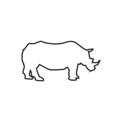 rhino icon animal vector illustration for graphic design and websites