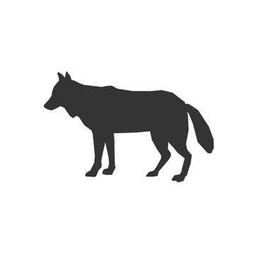 wolf icon animal vector illustration for graphic design and websites