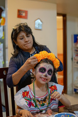 catrina's make up in a child
