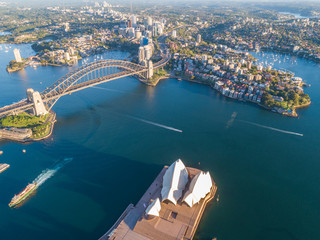 Obraz premium Sydney Harbour cityscape from air