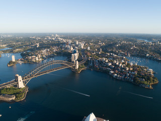 Fototapeta premium Sydney Harbour cityscape from air