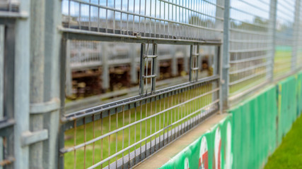 Safety barrier windows are ready to be used for the Albert Park Lake Formula One Grand Prix in...