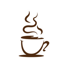 a cup of coffee logo Design vector illustrations