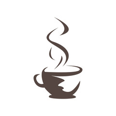 a cup of coffee logo Design vector illustrations