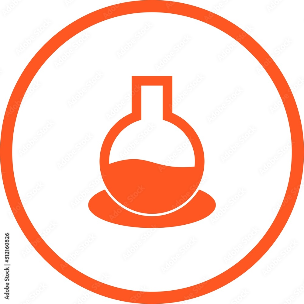 Wall mural Unique Glass Beaker Vector Glyph Icon