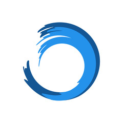 modern circle water wave logo design vector symbol and icon sign illustration