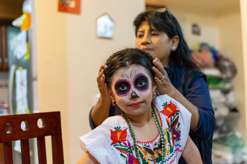 catrina's make up in a child