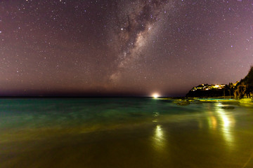 Stars at night above an ocean pool, Sydney, Australia