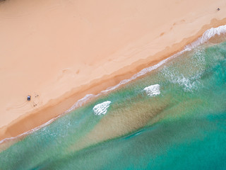 Top down aerial of Sydney beach