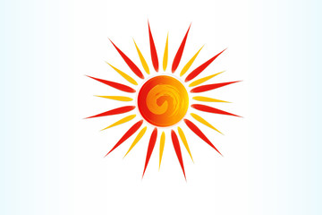 Sun icon forecast weather logo